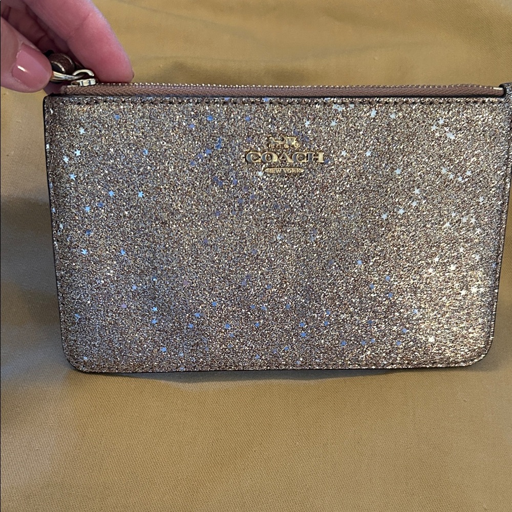 Coach Sparkling Gold Wristlet